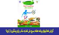 گزارش فعالیت برنامه هفته بسیج ملی تغذیه سالم برای پیشگیری از کرونا